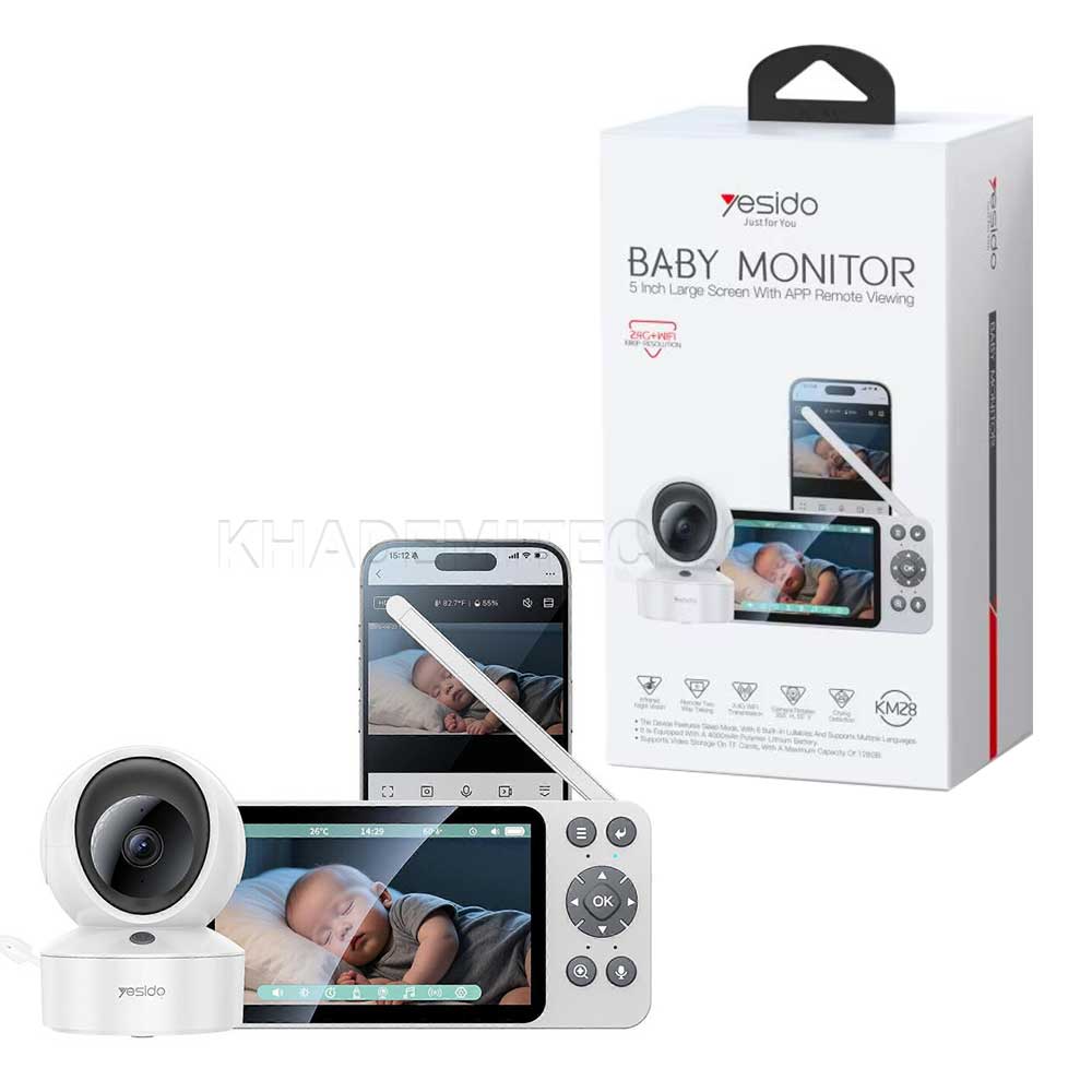 دوربین و مانیتور کنترل کودک یسیدو مدل YESIDO KM28 BABY MONITOR