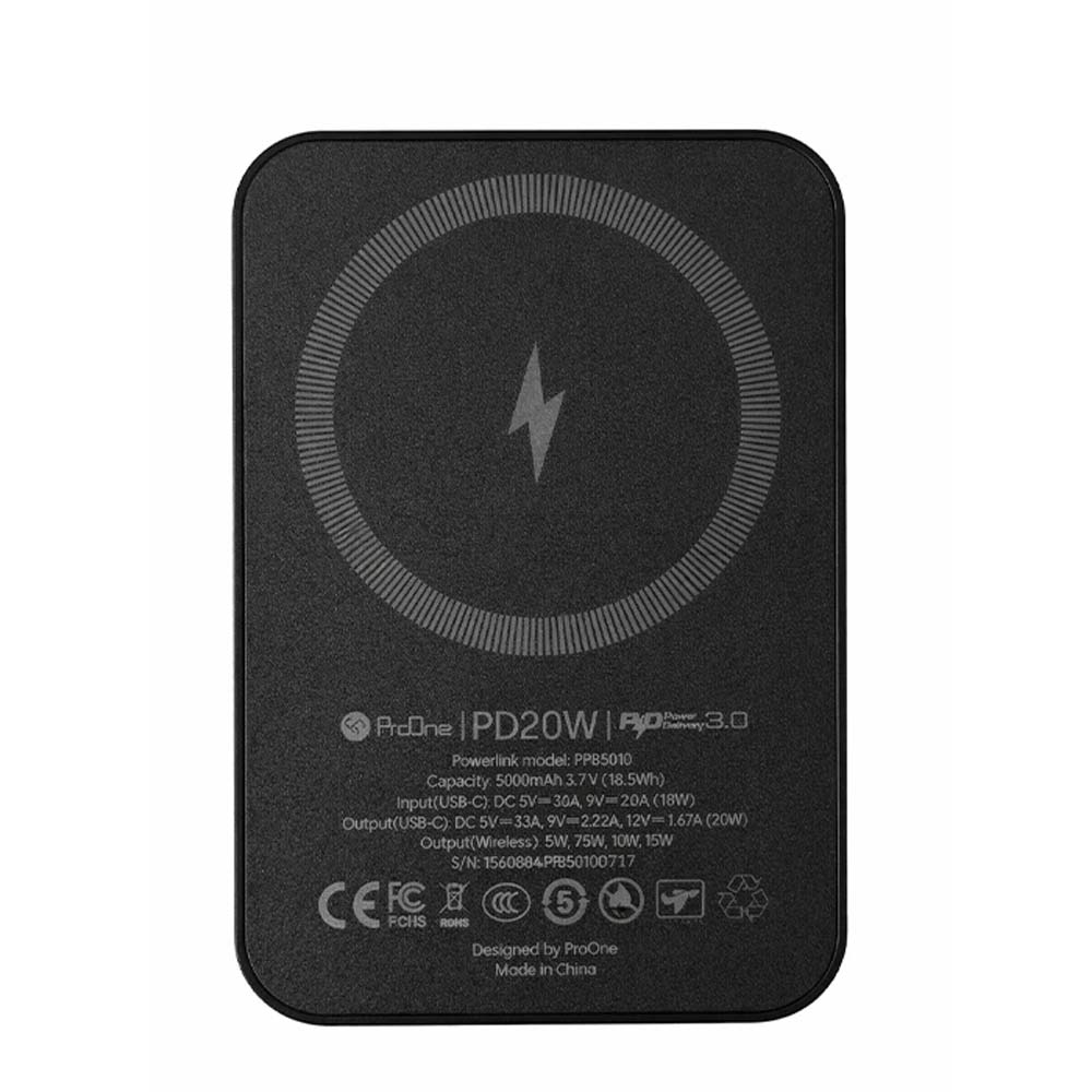 پاوربانک وایرلس پرووان مدل PROONE PPB5010 5000mAh سفید - Image 2