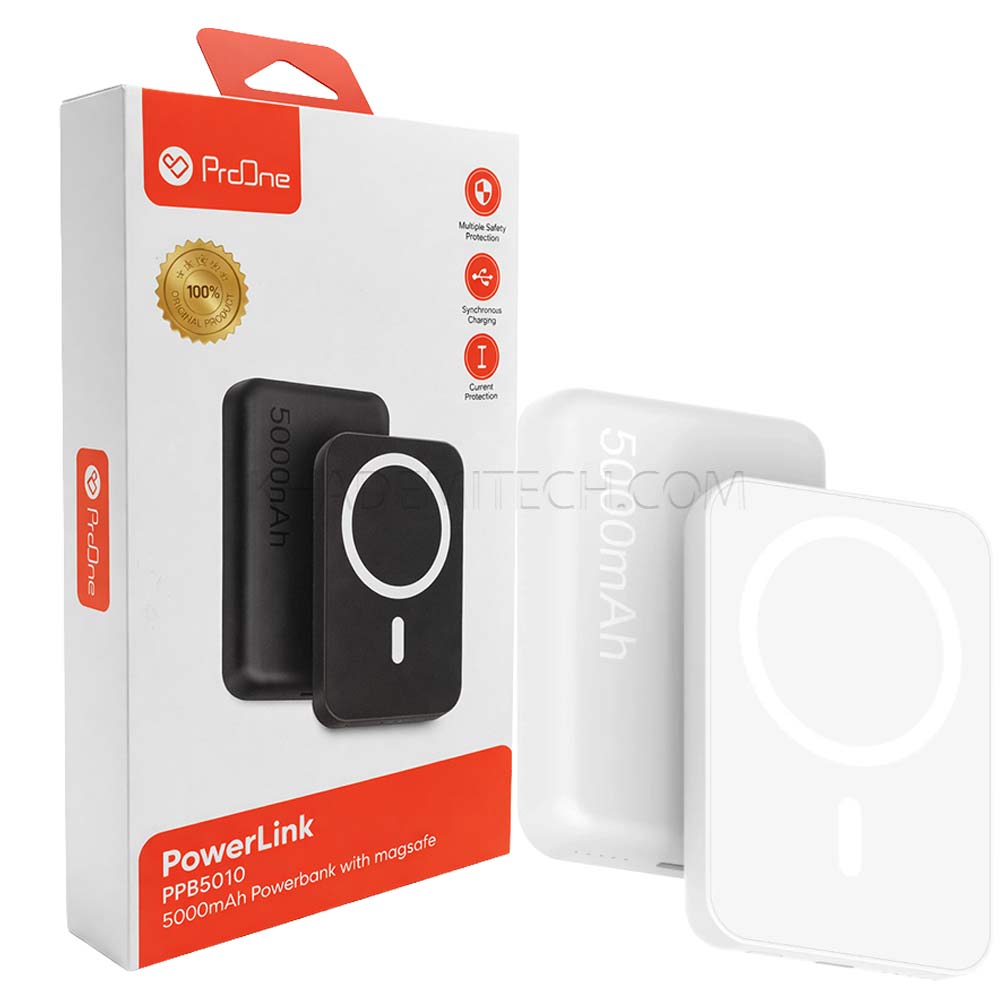 پاوربانک وایرلس پرووان مدل PROONE PPB5010 5000mAh سفید