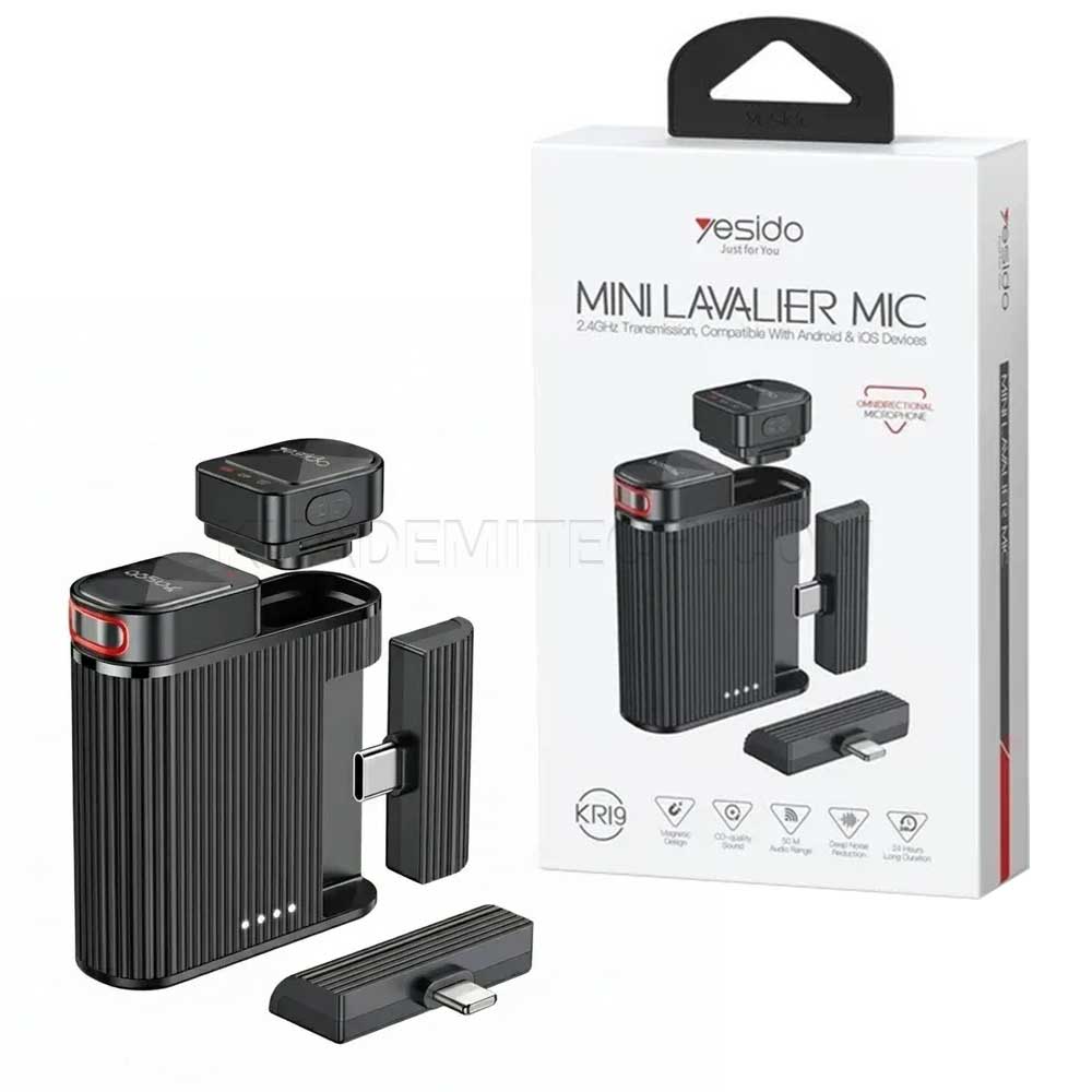 میکروفون تولید محتوا یسیدو مدل YESIDO KR19 MINI LAVALIER MIC